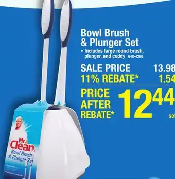 Menards Mr. Clean Bowl Brush & Plunger Set offer