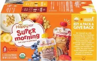 Kroger Happy Tot Organic Baby Food Pouches offer