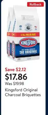 Walmart Kingsford Original Charcoal Briquettes offer