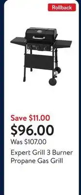 Walmart Expert Grill 3 Burner Propane Gas Grill offer