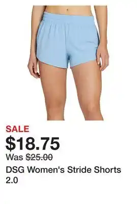 Dick's Sporting Goods DSG Women's Stride Shorts 2.0 offer