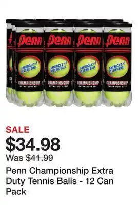 Dick's Sporting Goods Penn Championship Extra Duty Tennis Balls - 12 Can Pack offer