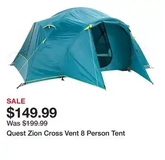 Dick's Sporting Goods Quest Zion Cross Vent 8 Person Tent offer