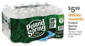 Kinney Drugs Poland Spring Water offer
