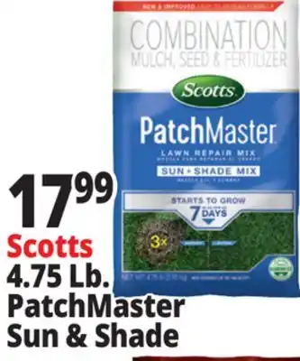 Ocean State Job Lot Scotts Patchmaster Sun & Shade Lawn Repair Mix 4.75 lbs offer