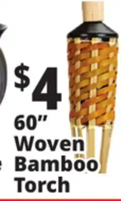 Ocean State Job Lot 60 Woven Bamboo Torch with Cap offer