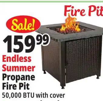 Ocean State Job Lot Endless Summer Square LP Gas Outdoor Fire Pit with Cover offer