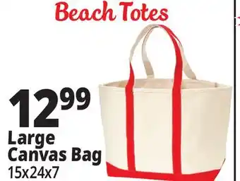 Ocean State Job Lot Heavy-Duty Canvas Tote 12 x 19 x 6 offer
