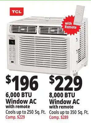 Ocean State Job Lot 6,000 BTU Window AC with remote offer
