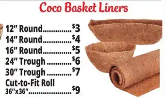 Ocean State Job Lot Coco Basket Liners offer