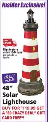 Ocean State Job Lot 48 Solar Lighthouse offer