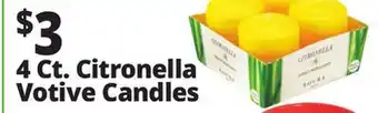 Ocean State Job Lot Citronella Insect Repellent Candles 4 Pack offer