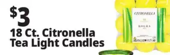 Ocean State Job Lot Citronella Tea Lights 18 Pack offer