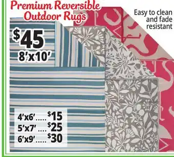 Ocean State Job Lot Premium Reversible Outdoor Rugs offer
