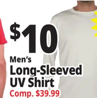 Ocean State Job Lot Men's Long-Sleeved UV Shirt offer