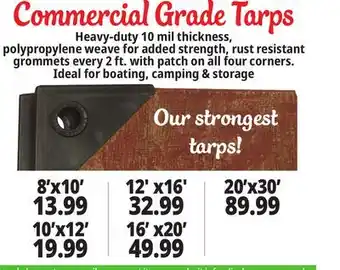 Ocean State Job Lot Commercial Grade Tarps offer