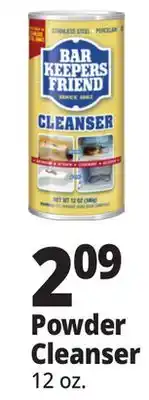 Ocean State Job Lot Bar Keepers Friend Powder Cleanser 12 oz offer