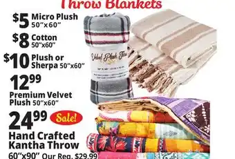 Ocean State Job Lot Throw Blankets offer