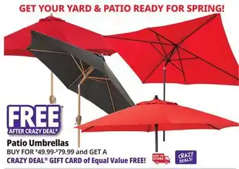 Ocean State Job Lot Patio Umbrellas offer