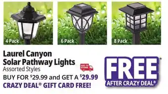 Ocean State Job Lot Laurel Canyon Solar Pathway Lights offer