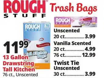 Ocean State Job Lot ROUGH STUFF Trash Bags offer