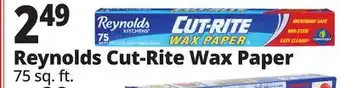 Ocean State Job Lot Reynolds Cut-Rite Wax Paper offer