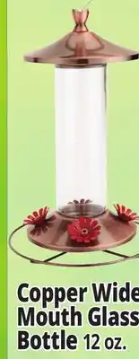 Ocean State Job Lot Copper Wide Mouth Glass Bottle offer