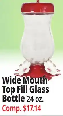 Ocean State Job Lot Wide Mouth Top Fill Glass Bottle offer