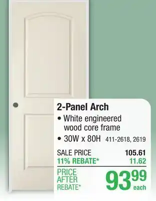 Menards Mastercraft 30W x 80H Primed 3-Panel Mission Interior Door System - Right Inswing offer