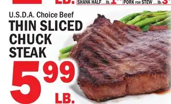 C Town THIN SLICED CHUCK STEAK offer