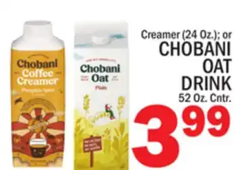 C Town CHOBANI OAT DRINK, 52 Oz. Cntr offer