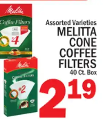 C Town MELITTA CONE COFFEE FILTERS offer