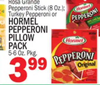C Town HORMEL PEPPERONI PILLOW PACK offer