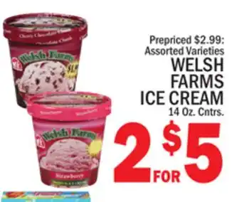 C Town WELSH FARMS ICE CREAM offer