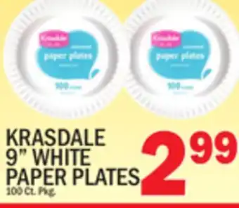 C Town KRASDALE 9 WHITE PAPER PLATES offer