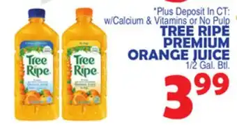 Bravo Supermarkets TREE RIPE PREMIUM ORANGE JUICE offer