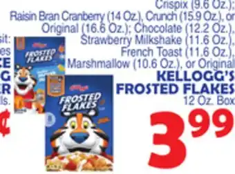 Bravo Supermarkets KELLOGG'S FROSTED FLAKES offer