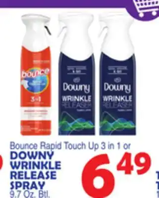 Bravo Supermarkets DOWNY WRINKLE RELEASE SPRAY 9.7 Oz. Btl offer