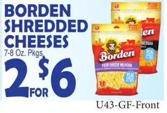 Bravo Supermarkets BORDEN SHREDDED CHEESES offer