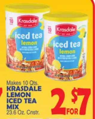 Bravo Supermarkets KRASDALE LEMON ICED TEA MIX offer