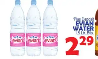 Bravo Supermarkets EVIAN WATER offer