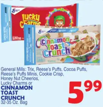 Bravo Supermarkets GENERAL MILLS CINNAMON TOAST CRUNCH offer