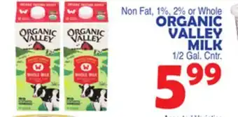 Bravo Supermarkets ORGANIC VALLEY MILK offer