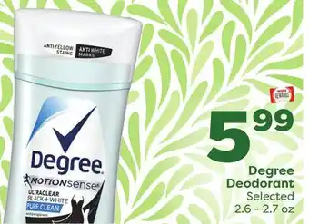 Weis Markets Degree Deodorant offer