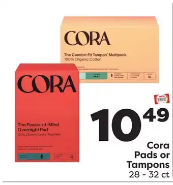 Weis Markets Cora Pads or Tampons offer