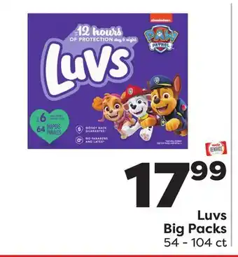 Weis Markets Luvs Big Packs offer