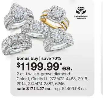 JC Penney 2 ct. t.w. lab-grown diamond‡ offer