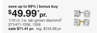 JC Penney 1/10 ct. t.w. lab-grown diamond§ offer