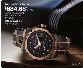 JC Penney Bulova Precisionist men's two-tone offer