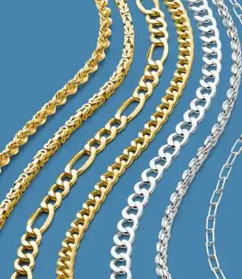 JC Penney All gold & fine sterling silver chains offer